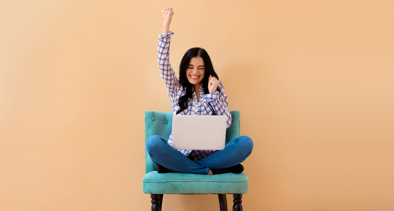 Woman at computer