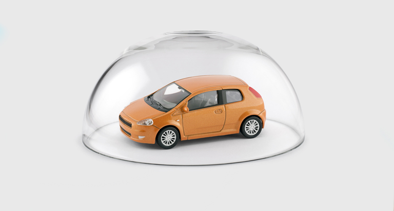 Car in a bubble
