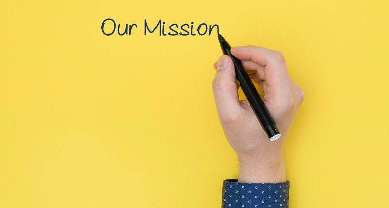 Hand writing Our Mission