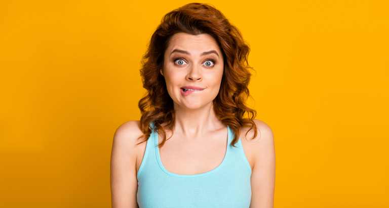 Woman looking concerned