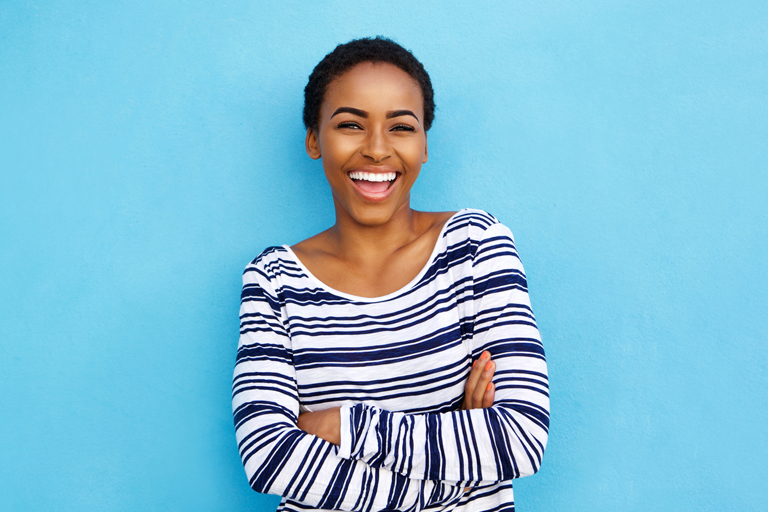 Woman smiling